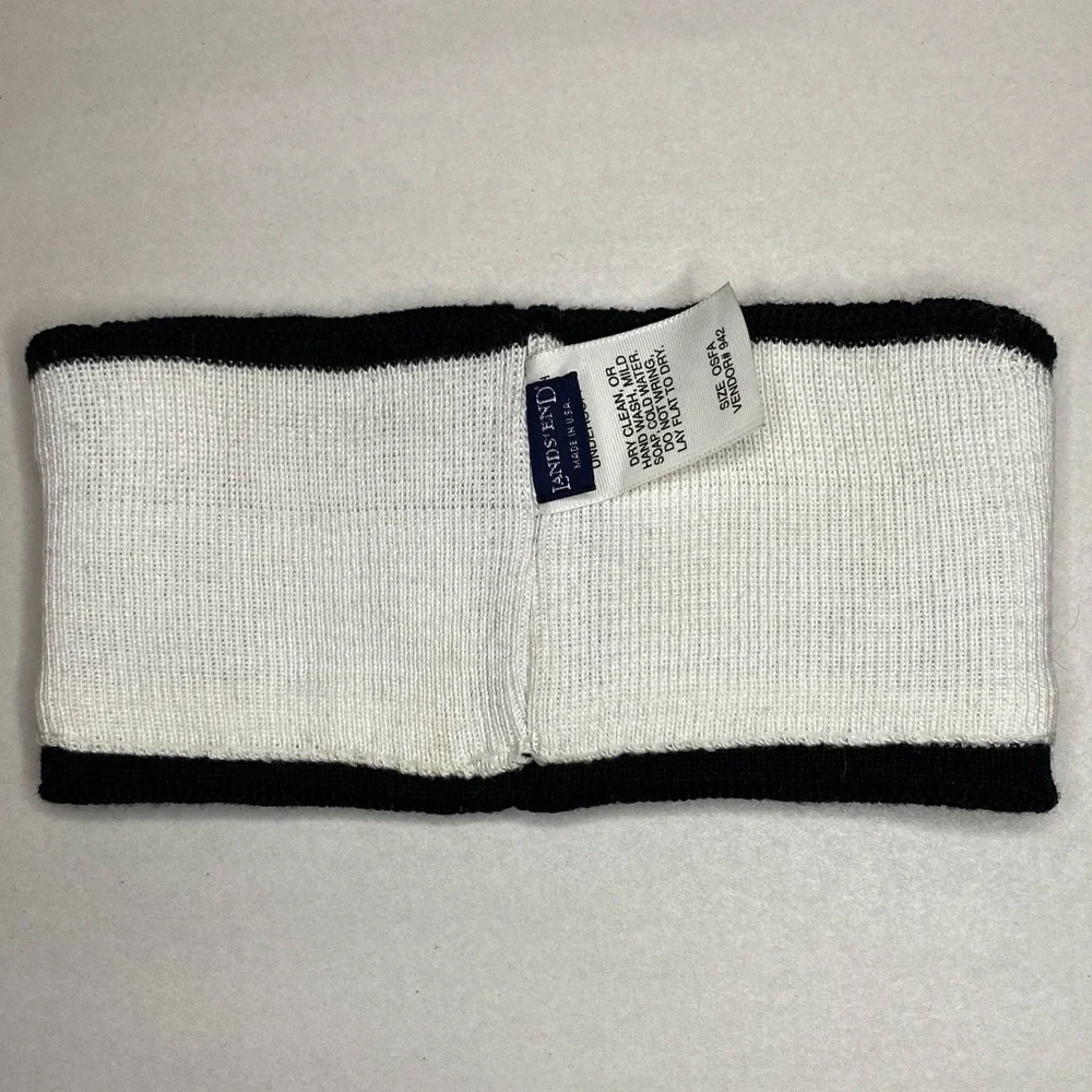 VTG 90’s Lands’ End 100% Wool Black Fair Isle Headband
